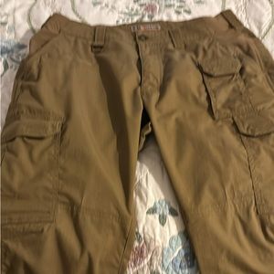 5.11 men’s tactical pants. 34W and 30L. Olive color.